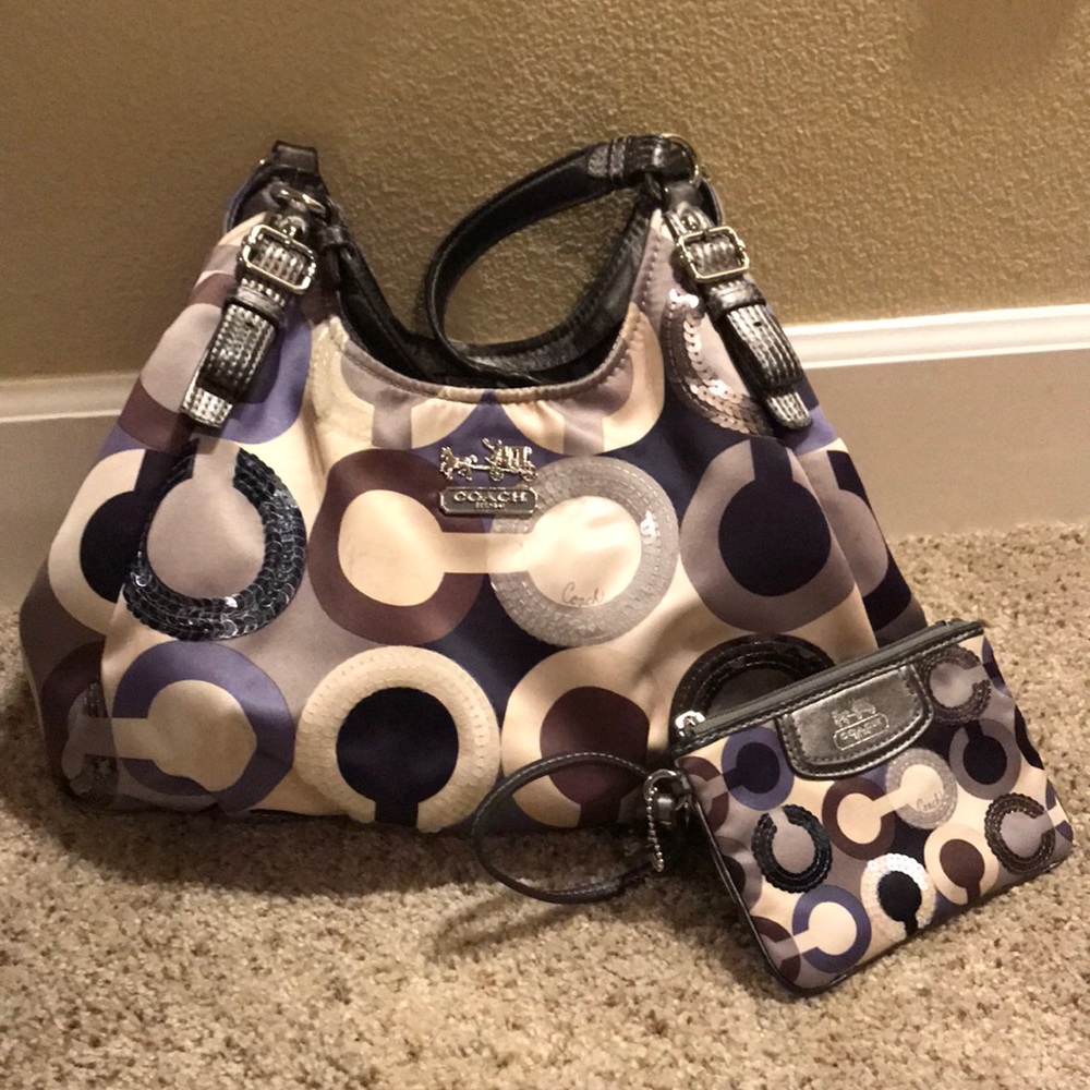 Coach Madison bag and wristlet